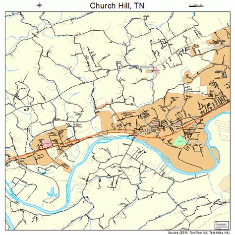 church hill tn map